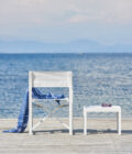 Chaise de jardin "metteur en scène" pliable Alexa aluminium blanc et assise blanche – Image 7