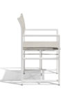 Chaise de jardin "metteur en scène" pliable Alexa aluminium blanc et assise sable – Image 3