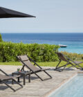 Chaise de plage pliante en aluminium anthracite et toile grise Alexa – Image 5