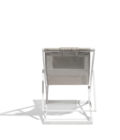 Chaise de plage pliante en aluminium blanc et toile sable Alexa – Image 14