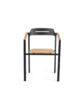 Fauteuil de repas extérieur Icon aluminium anthracite et teck – Image 4