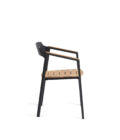 Fauteuil de repas extérieur Icon aluminium anthracite et teck – Image 7