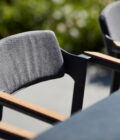 Fauteuil de repas extérieur Icon aluminium anthracite et teck – Image 15