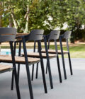 Fauteuil de repas extérieur Icon aluminium anthracite et teck – Image 10