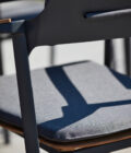 Fauteuil de repas extérieur Icon aluminium anthracite et teck – Image 13