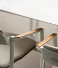 Fauteuil de repas extérieur Icon aluminium blanc et teck – Image 10