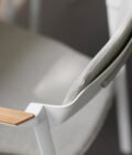 Fauteuil de repas extérieur Icon aluminium blanc et teck – Image 13