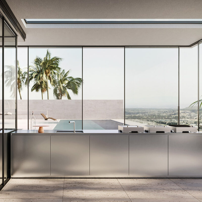 Cuisine extérieure Modulnova Project N°3 en acier inoxydable