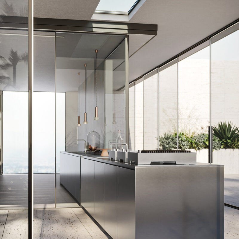 Cuisine extérieure Modulnova Project N°3 en acier inoxydable