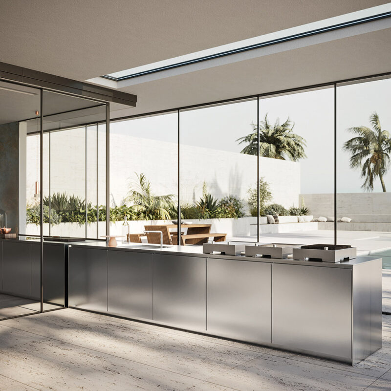 Cuisine extérieure Modulnova Project N°3 en acier inoxydable