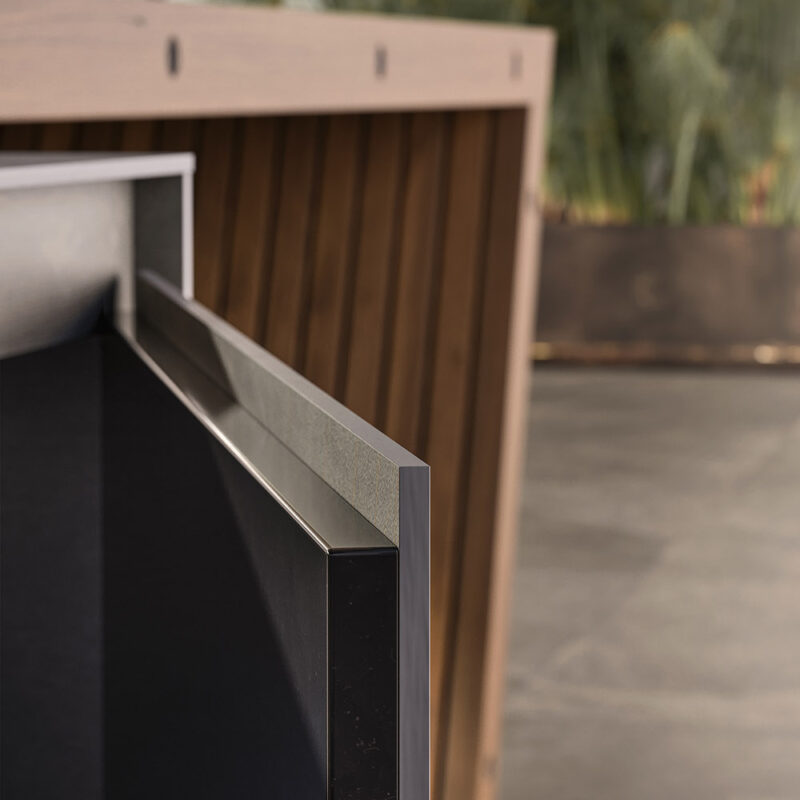 Cuisine extérieure Modulnova Project N°4 en céramique Sahara Noir