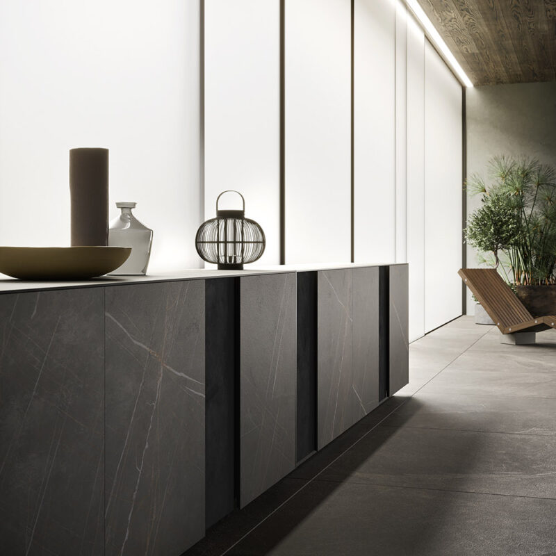 Cuisine extérieure Modulnova Project N°4 en céramique Sahara Noir