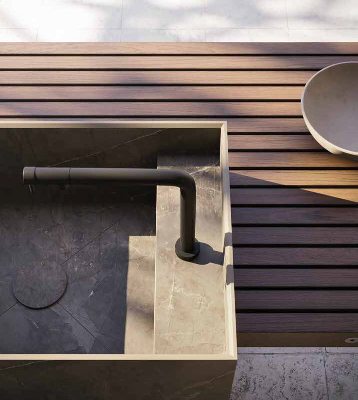 Cuisine extérieure Modulnova Project N°1 en céramique Gold Brown