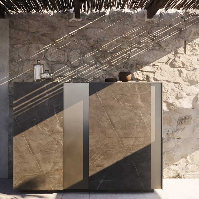 Cuisine extérieure Modulnova Project N°1 en céramique Gold Brown