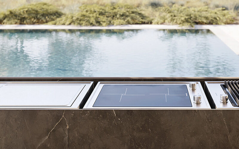 Cuisine extérieure Modulnova Project N°1 en céramique Gold Brown