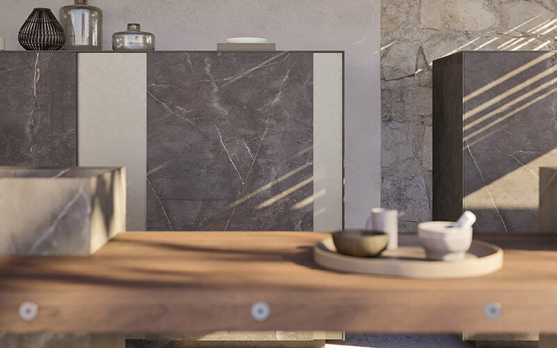 Cuisine extérieure Modulnova Project N°1 en céramique Gold Brown