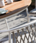 Fauteuil de repas extérieur DIAMOND aluminium blanc et corde – Image 5