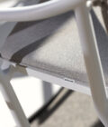 Fauteuil de repas extérieur DIAMOND aluminium blanc et corde – Image 4