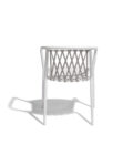 Fauteuil de repas extérieur DIAMOND aluminium blanc et corde – Image 8