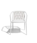 Fauteuil de repas extérieur DIAMOND aluminium blanc et corde – Image 7