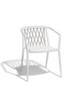 Fauteuil de repas extérieur DIAMOND aluminium blanc et corde – Image 6