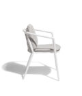 Fauteuil de repas extérieur DIAMOND aluminium blanc et corde – Image 11