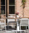 Fauteuil de repas extérieur DIAMOND aluminium blanc et corde – Image 22