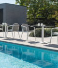 Fauteuil de repas extérieur DIAMOND aluminium blanc et corde – Image 18
