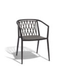 Fauteuil de repas extérieur DIAMOND aluminium anthracite et corde – Image 13