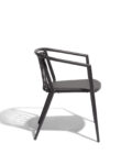 Fauteuil de repas extérieur DIAMOND aluminium anthracite et corde