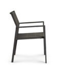 Fauteuil de repas extérieur Alexa aluminium lava et toile café – Image 3