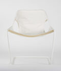 Fauteuil intérieur extérieur en acier coloris blanc et toile blanche Paulistano