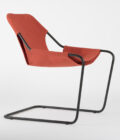 Fauteuil intérieur extérieur en acier coloris carbone et toile paprika Paulistano – Image 3