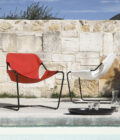 Fauteuil intérieur extérieur en acier coloris carbone et toile paprika Paulistano – Image 2