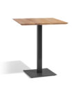 Table haute bistro extérieure en aluminium anthracite et plateau teck L.75 x 70 x 108 cm Alexa H