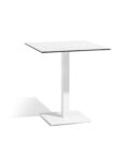Table haute bistro extérieure en aluminium blanche et plateau Trespa L.75 x 70 x 92 cm Alexa M