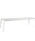 Table de repas extérieure aluminium et plateau céramique marbre blanc Icon L.292 cm – Image 3