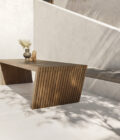 Table et banc extérieurs Modulnova Project N°8 en bois de frêne thermotraité – Image 4