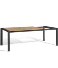 Table à rallonges en aluminium anthracite et plateau teck Alexa L.220-280 x 96 cm – Image 3