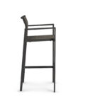 Tabouret extérieur empilable en aluminium lava et batyline café ALEXA 77h – Image 3