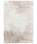 Tapis extérieur à motif abstrait gris et cuivre Nuvoloso Copper