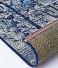 Tapis extérieur à motif végétal beige et bleu Jungle Blue – Image 2