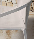 Petit canapé extérieur PULL en aluminium blanc et tissu – Image 3