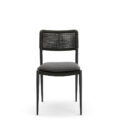 Chaise de repas extérieur RAY en aluminium anthracite et corde tressée – Image 8