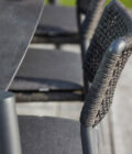 Chaise de repas extérieur RAY en aluminium anthracite et corde tressée – Image 12