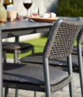 Chaise de repas extérieur RAY en aluminium anthracite et corde tressée – Image 13