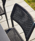 Chaise de repas extérieur RAY en aluminium anthracite et corde tressée – Image 18