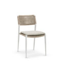 Chaise de repas extérieur RAY en aluminium blanc et corde tressée – Image 13