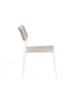 Chaise de repas extérieur RAY en aluminium blanc et corde tressée – Image 7