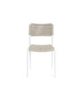 Chaise de repas extérieur RAY en aluminium blanc et corde tressée – Image 8